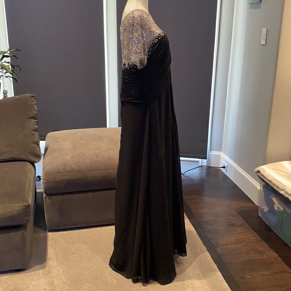 Women’s Black Long Chiffon Dress XL *READ DESCRIPTION** - Picture 6 of 10